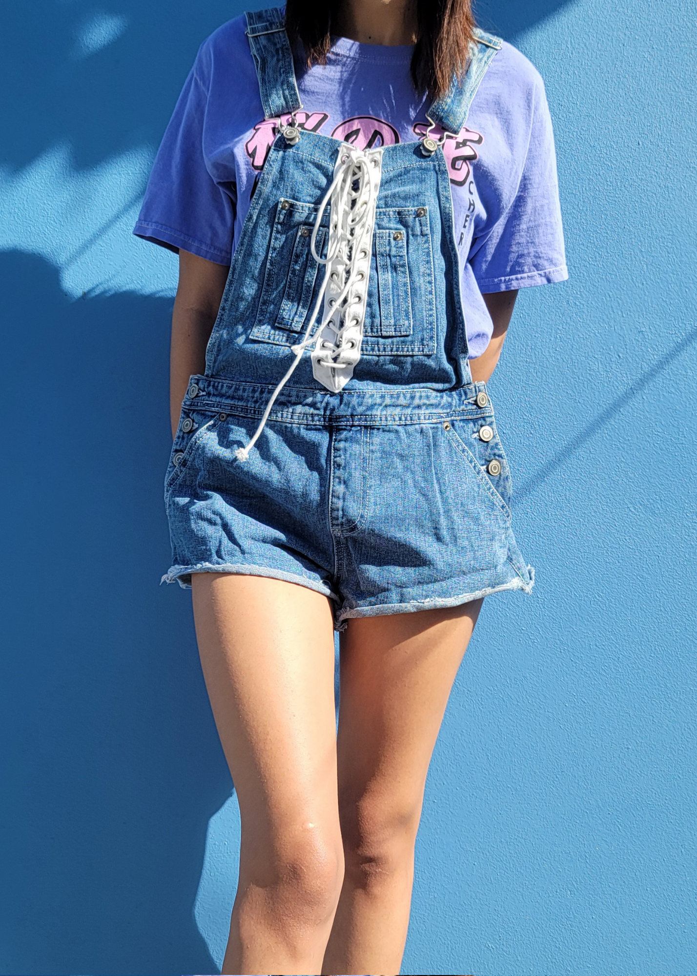 KW DENIM SHORT JUMPSUIT