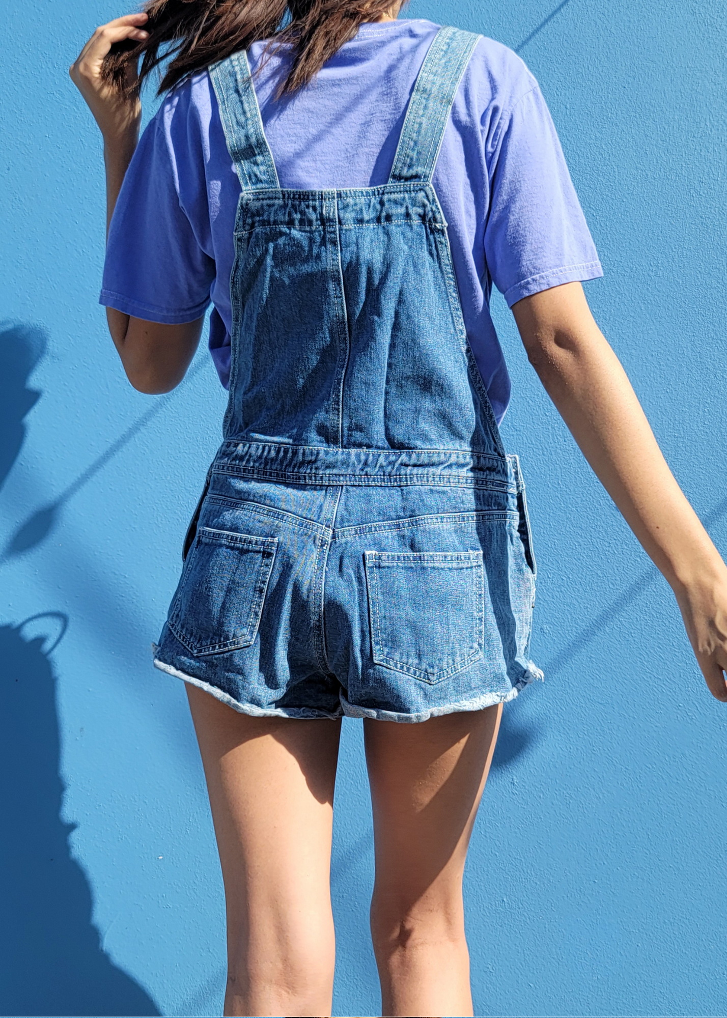 KW DENIM SHORT JUMPSUIT