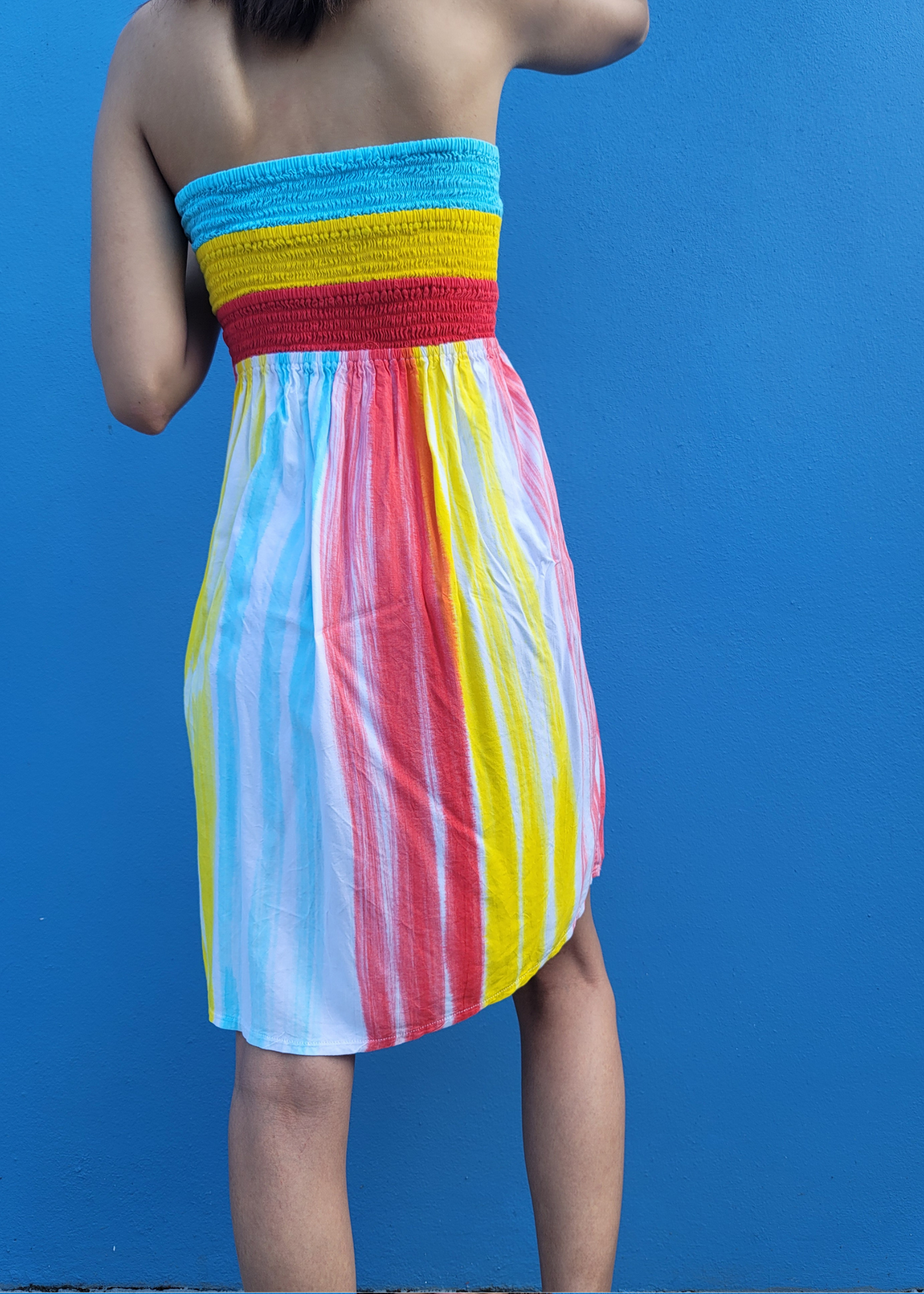 KW STRIPES STRAPLE DRESS