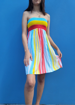 KW STRIPES STRAPLE DRESS
