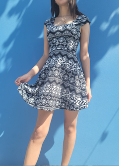 KW MINI BLACK AND WHITE DRESS